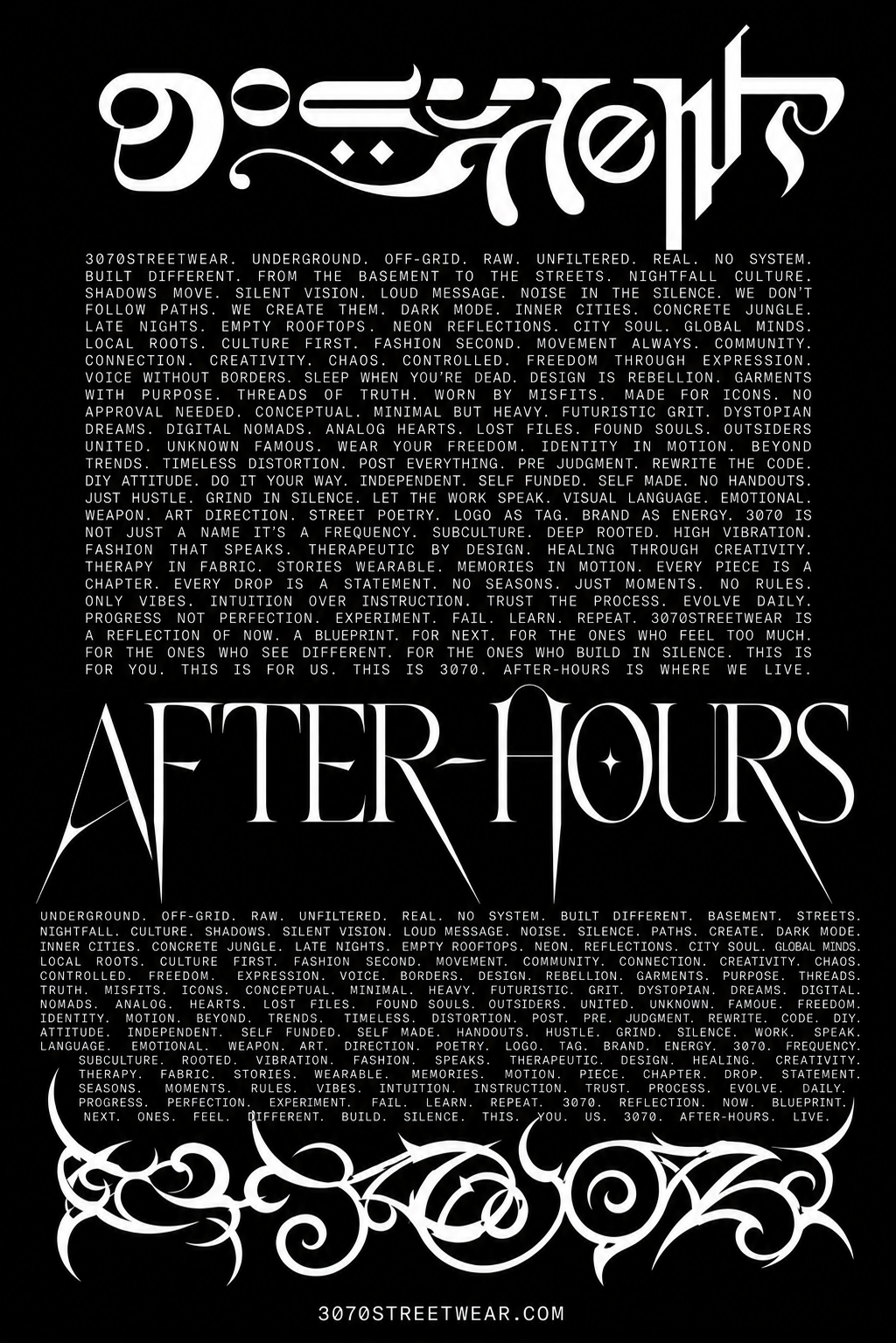 After-hours fashion line poster