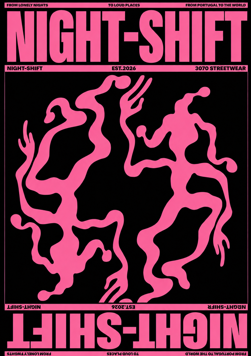 Night-shift fashion line poster